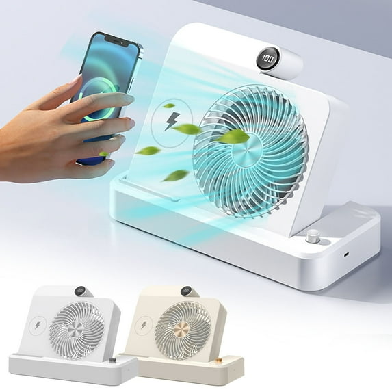 XGFHYJEH Desk Fan, Box Fan, Small Fan, Box Fan Clearance, Small Desk Fan, Small Fans for Desk, Portable Personal Quiet Electric Fan for Home, Plastic