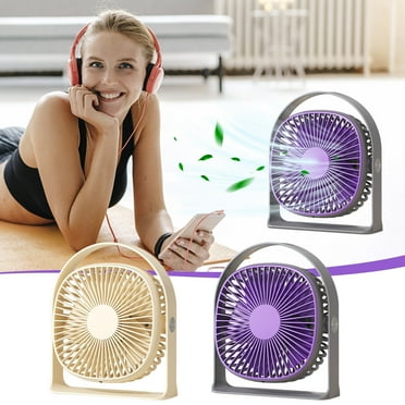 XGFHYJEH Desk Fan, Box Fan, Small Fan, Box Fan Clearance, Small Desk Fan, Small Fans for Desk, Portable Personal Quiet Electric Fan for Home, Plastic