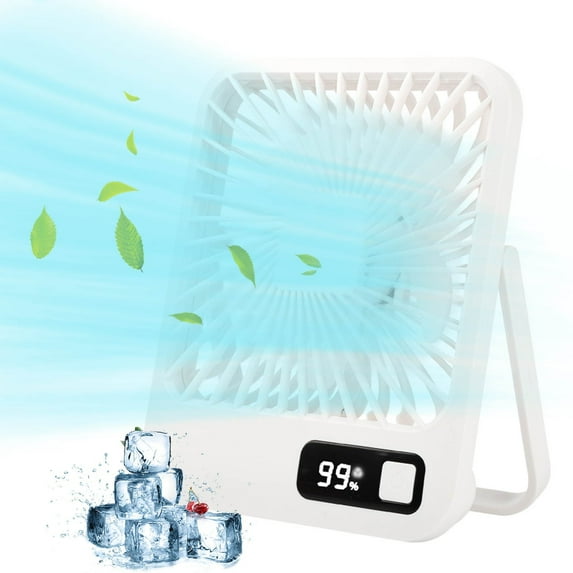 XGFHYJEH Desk Fan, Box Fan, Small Fan, Box Fan Clearance, Small Desk Fan, Small Fans for Desk, Portable Personal Quiet Electric Fan for Home, Plastic