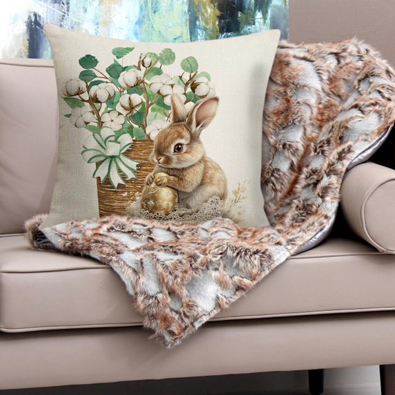 XGFHYJEH Easter Decoration, Easter Decorations for the Home, Easter Decor, Spring Easter Pillow Cover Living Room Sofa Cushion Outdoor Pillowcase Home Decoration Pillow