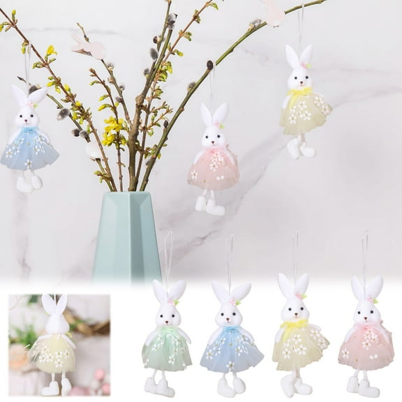 XGFHYJEH Easter Tree Decorations, Hanging Bunny Ornament Easter Ornaments for Tree, Easter Ornaments, Easter Tree Ornaments, Easter Decorations for Home, Indoor Easter Decor