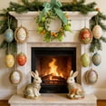 thumbnail image 1 of XGFHYJEH Easter Wreaths for Front Door with Colorful Eggs, Artificial Eggs Door Wreath, Easter Decorations fo Home Wall Window Indoor Outdoor Spring Holiday Decor, 1 of 5