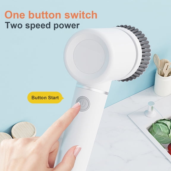 XGFHYJEH Electric Spin Scrubber, Cordless Cleaning Brush, Power Spin Scrubber, Scrub Brush, Scrubber Cleaner, Electronic Scrubber, Barhroom Scrubber With 2 Brush Heads