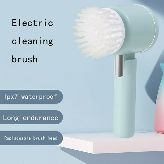 XGFHYJEH Electric Spin Scrubber, Cordless Cleaning Brush, Power Spin Scrubber, Scrub Brush, Scrubber Cleaner, Electronic Scrubber, Barhroom Scrubber With 4 Brush Heads