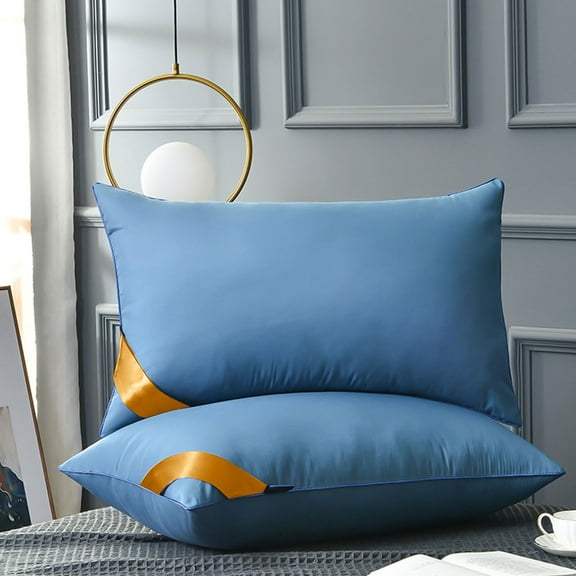 XGFHYJEH Ergonomic Super Soft Standard Bed Pillows, Feather Velvet, Down Filled, Washable