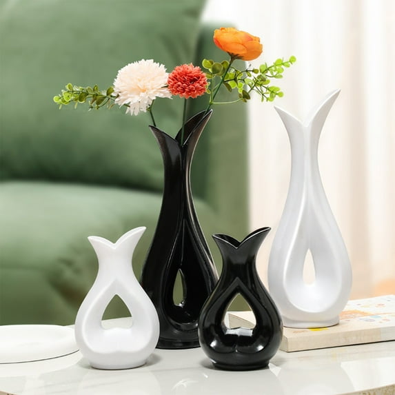 XGFHYJEH Flower Vases for Decor, Farmhouse Ceramic Vase for Flowers, Vintage Decorative Vase for Home Decor, Dining Table, Living Room, Shelf, Kitchen, Bedroom