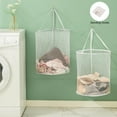 thumbnail image 1 of XGFHYJEH Folding Hanging Laundry Basket, Collapsible Mesh Dirty Clothes Storage Basket, Large Clothes Hamper for Baby Kids Nursery, Foldable Laundry Bag, Decorative Storage Container, 1 of 6