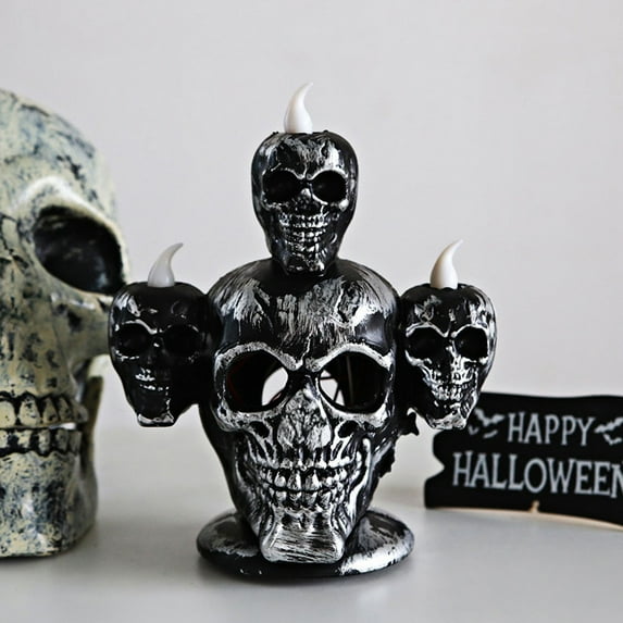 XGFHYJEH Halloween Decor, Halloween Decorations, Halloween Decorations Indoor, Halloween Decor Indoor, Halloween Skull Ghost Mask Lantern LED Electronic Glowing Candle Lamp