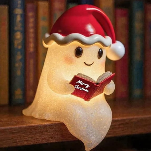 XGFHYJEH Halloween Decor, Halloween Decorations Indoor, Christmas Ghost Reading Book Lamp