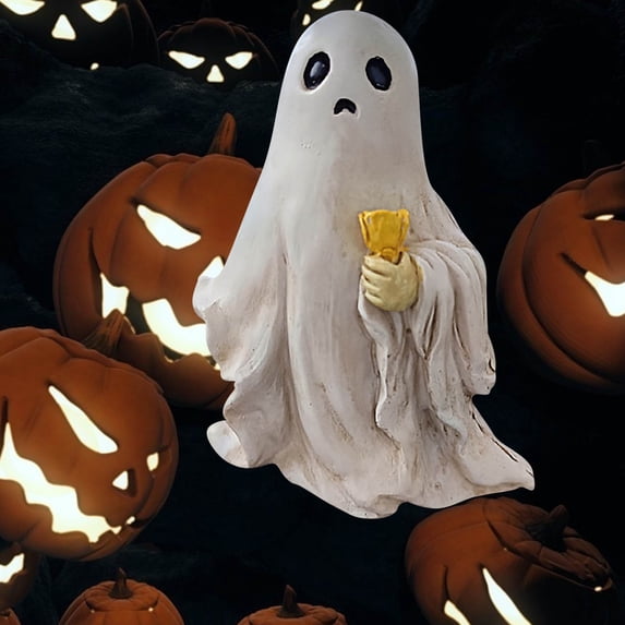 XGFHYJEH Halloween Decorations, Halloween Horror Ghost Resin Statue Decoration Ornament for Indoor Outdoor, Halloween Scary Decor for Home Outside Yard Lawn Garden Party