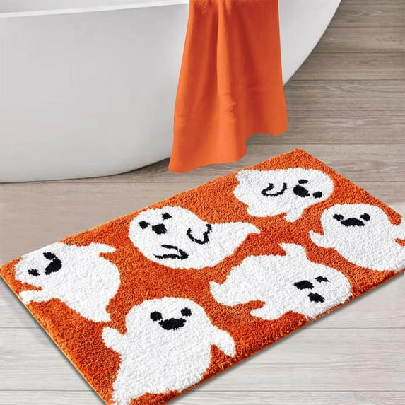 XGFHYJEH Halloween Decorations Non Slip Mat for Bedroom Living Room Bathroom, Halloween Indoor Decor, Halloween Scary Decoration Ornament for Home Room Party