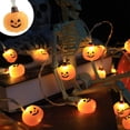 thumbnail image 1 of XGFHYJEH Halloween Decorations Pumpkin String Lights, 20LED 2m Waterproof Orange Jack-O-Lantern Battery Operated Decorative Twinkle Lights for Indoor Bedroom Camper Party Decor, 1 of 5