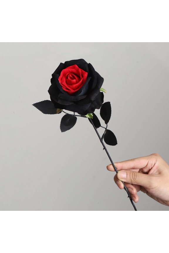 Halloween Faux Rose Artificial Flowers Roses Halloween Simulation Flower Fake Rose Flowers Artificial Rose Bouquet for Halloween Cosplay Party