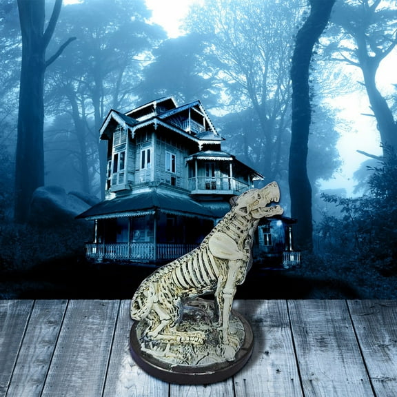 XGFHYJEH Halloween Skeleton Dog Decorations, Halloween Indoor Decor, Halloween Scary Props Tabletop Decoration Ornament for Home Room Party