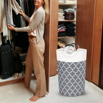 XGFHYJEH Laundry Basket Bag With Handles, Portable Laundry Basket, Mesh Laundry Hamper Basket, Folding Dirty Clothes Sundries Storage Bag