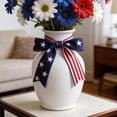thumbnail image 1 of XGFHYJEH Patriotic Ribbon Wired, American Flag Ribbon, Red White and Blue 4th of July Ribbon USA Ribbon for Tree Decoration Independence Day Party Decor Gift Wrapping, 1 of 5