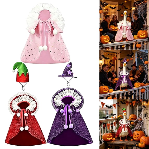XGFHYJEH Porch Goose Outfits Halloween 23", Porch Goose Clothes Clearance for Porch Goose, Porch Goose Accessories, Goose Costume Clothing for Outdoor Outside Garden Yard Lawn