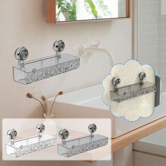 XGFHYJEH Shower Caddy, Shower Organizer, Bathtub & Shower Organizers, Adhesive Wall-Mounted Shower Shelves with Suction Cup, Shower Storage Shelf for Bathroom