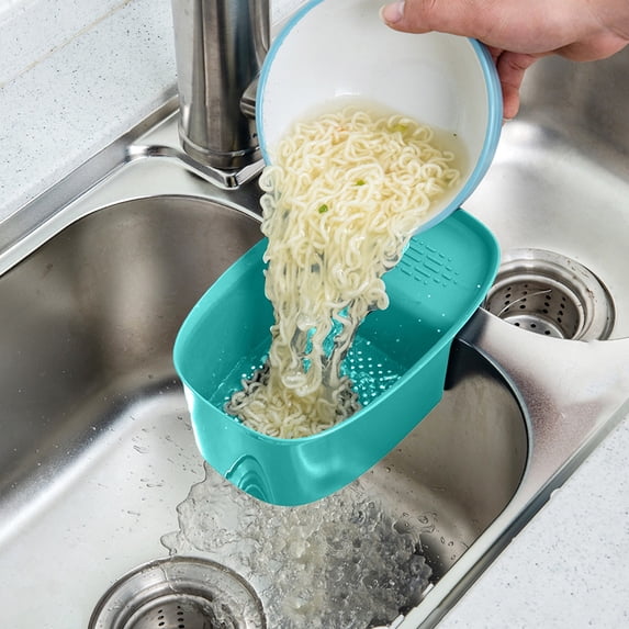 XGFHYJEH Sink Colander, Over the Sink Colander, Kitchen Sink Strainer Basket, Sink Drain Basket