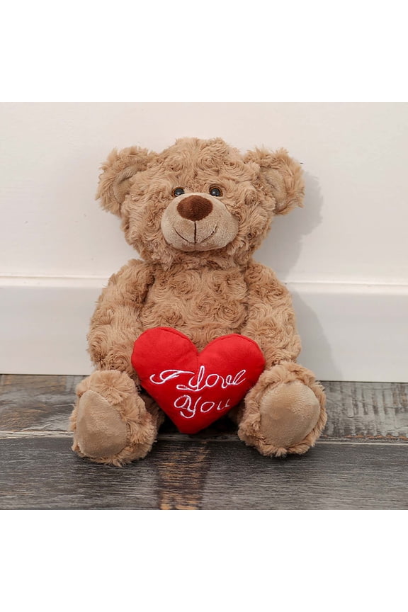 Small Teddy Bear with Heart Cute Brown Teddy Bear Stuffed Animals Soft Stuffed Bear Plush Bear Plushie Toys Gifts for Girlfriend Her Women Wife