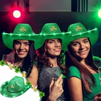 XGFHYJEH St Patricks Day Accessories, St Patricks Day Party Supplies, St Patricks Day Hat, Irish Green IShamrocks Hat With Light
