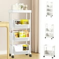 thumbnail image 1 of XGFHYJEH Storage Shelves for Kitchen, Bedroom, Bathroom, 4 Tire Plastic Shelves, Storage Shelf Rack, Storage Shelf Unit, Storage Rack with Wheels, Storage Racks and Shelving for Small Spaces, 1 of 6