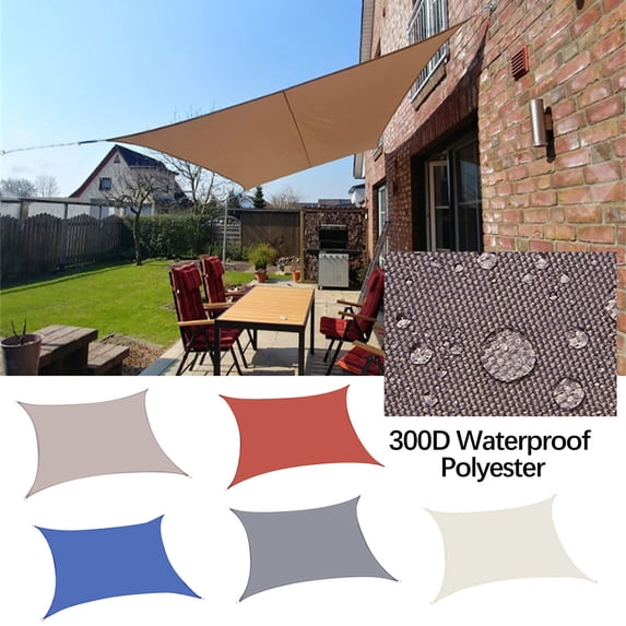 XGFHYJEH Sunshade for Patio, Outdoor Sunshade, Outdoor Sun Shade, Shade Sail, Sun Shade Sail, Portable Rectangle Waterproof Sun Shade Canopy for Garden Pool Backyard Porch Greenhouse, 2*3M