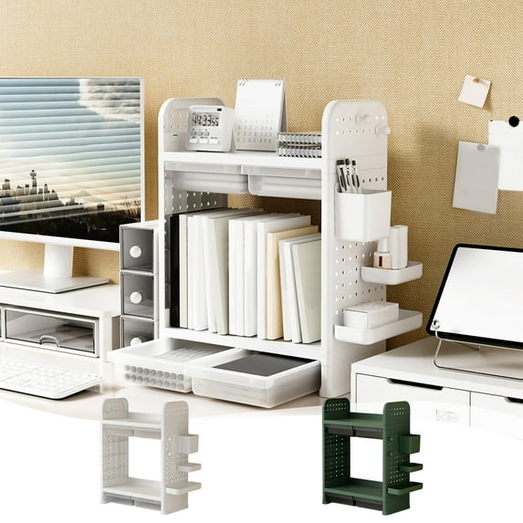 XGFHYJEH Tabletop Storage Shelves, Desktop Storage Shelf, Tabletop Storage Organizer for Home Office Dorm Room