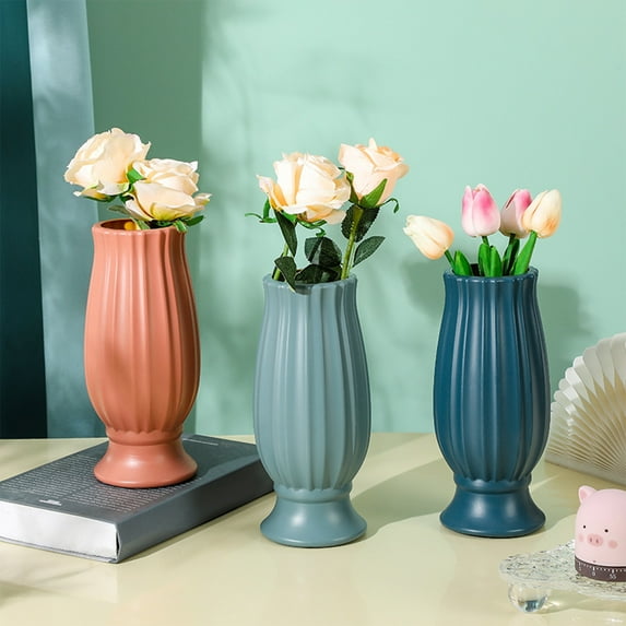 XGFHYJEH Vase, Flower Vase, Vase Decor, Plastic Vase, Spring Vase, Short Vase, Bouquet Vase, Flower Vases Clearance, Flower Vase Decor, Vase Decorations Clearances, Plastic Vase for Flowers