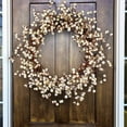thumbnail image 1 of XGG Christmas White Berry Wreath - 15.75in Faux Frosted Fruit Door/Wall Hanging Decor, Year-Round Indoor/Outdoor Garland, Festive Holiday Gift & Home Accent, 1 of 4