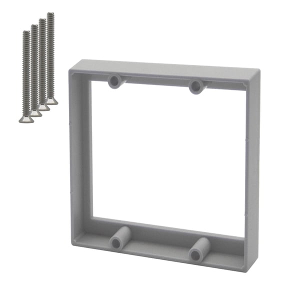 XGGYA 1/2 Double Gang Receptacle Outlet Box Extender,Gray Electrical Box Extender with Screws,Complies with Applicable Electrical Codes,1Pack