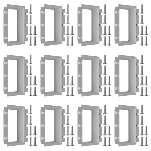 XGGYA 3-Gang BE3 Non-Metallic Electrical Power Outlet Box Extender(ETL Listed),Electric Boxes Extender for Outlets for Power Switch Receptacles Accessories,Fire Rated for 2 Hours,12-Pack