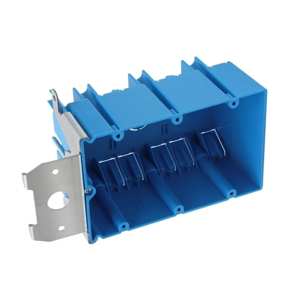 XGGYA 3 Gang Electrical Box Adjustable,Blue Electrical Boxes Plastic,49 Cubic Inch 3 Gang Electrical Box for Flexibly Adjusted,ETL Listed(1 Pack)