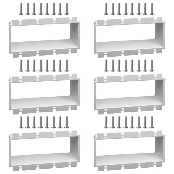 XGGYA 4-Gang BE4 Non-Metallic Electrical Power Outlet Box Extender(ETL Listed),Box Extender Outlet for Power Switch Receptacles Accessories,Fire Rated for 2 Hours,6-Pack