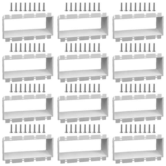 XGGYA 4-Gang BE4 Non-Metallic Electrical Power Outlet Box Extender(ETL Listed),Outlet Box Extender for Power Switch Receptacles Accessories,Fire Rated for 2 Hours,12-Pack