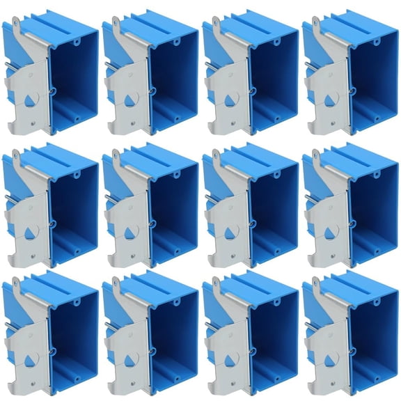 XGGYA Adjustable Boxes in Single,21 Cu in 1 Gang Boxes Electrical,4-Inch Length by 3-3/4-Inch Width by 3-Inch Depth,ETL,AWG Standard(Pack of 12)