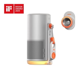 XGIMI MoGo 4 Portable Projector, Google TV with Licensed Netflix, 360 Adjustable Stand, 2.5 Hours of Playtime, 2 x 6W Harman Kardon, Outdoor Projector, Wifi, Bluetooth, Include Sunset Filter
