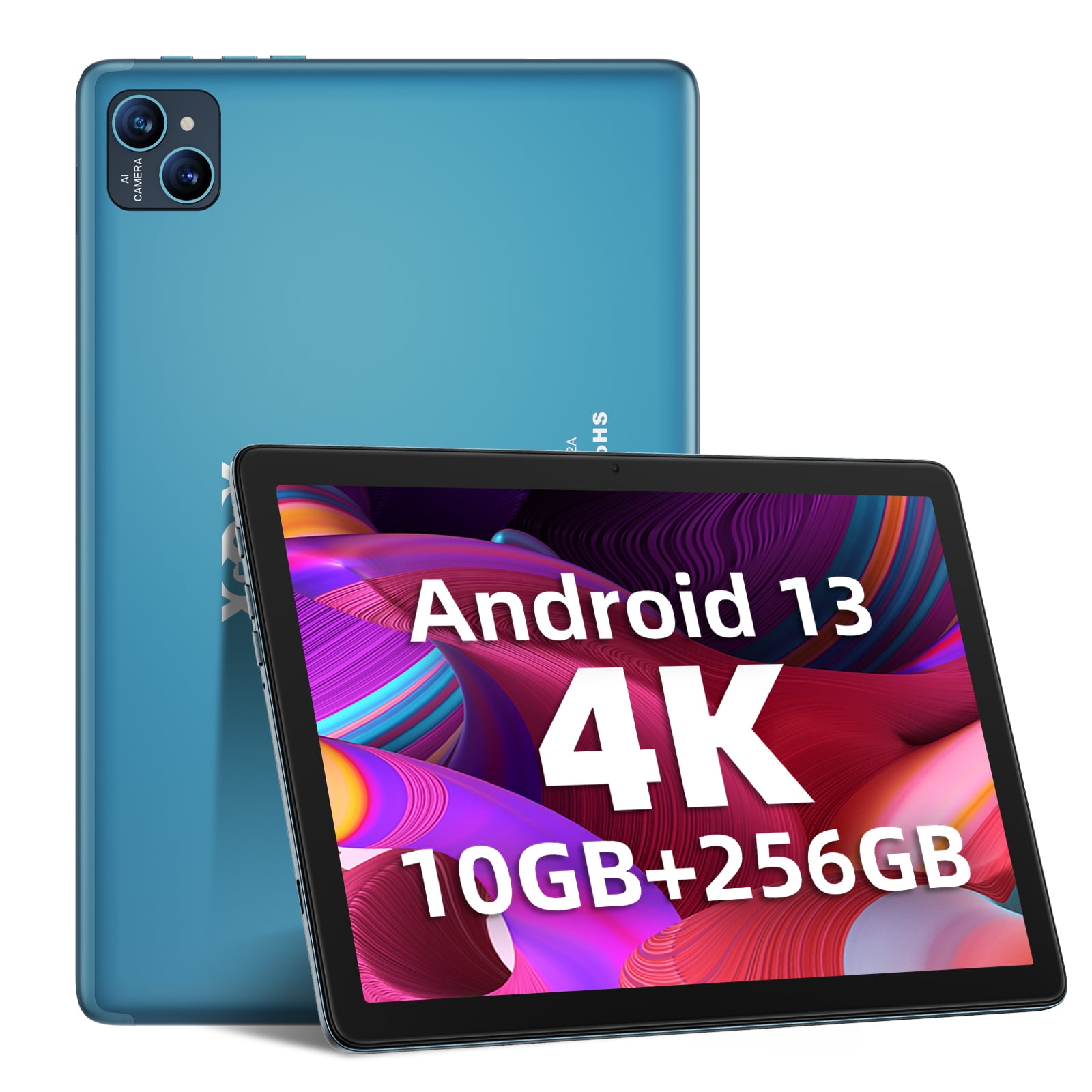 Tablet 10.1 pulgadas Android 12 Tablet 2023 Última actualización Octa-Core  Procesador con 64 GB de almacenamiento, cámara dual de 13MP+5MP, WiFi