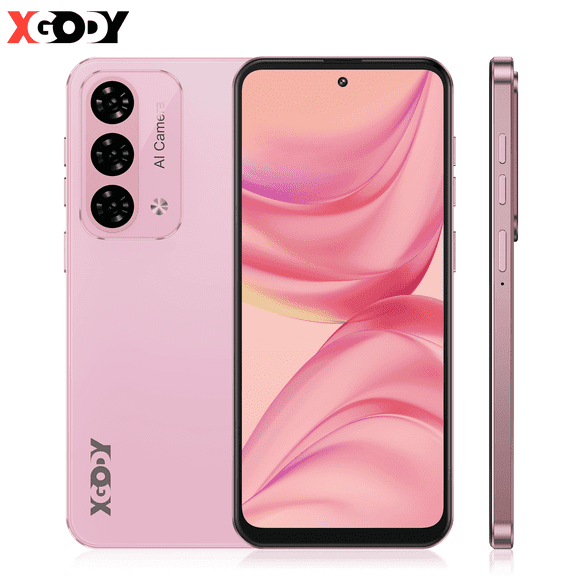 XGODY 4G T-Mobile Unlocked Android Phones, 4GB+128GB, 6.79'' Unlocked Cell Phone, 8+21MP Smartphones, Pink