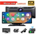 XGODY 4K Touch Screen Dash Cam Car Stereo Wireless Apple Carplay