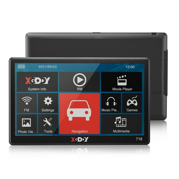 XGODY 7 Inch Truck GPS Navigation for Car with Bluetooth 256M+16GB GPS for Car GPS Navigation Trucker GPS with Lifetime Free Map Update