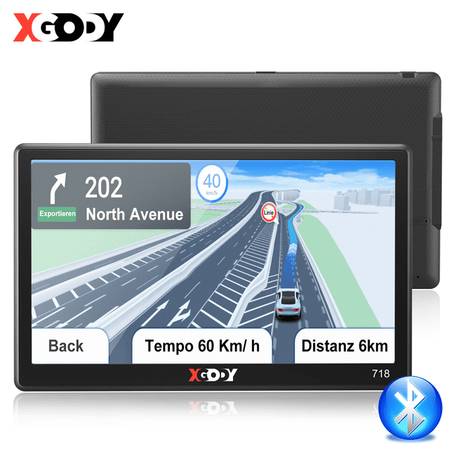 XGODY 7 Inch Truck GPS Navigation for Car with Bluetooth 256M+8GB GPS
