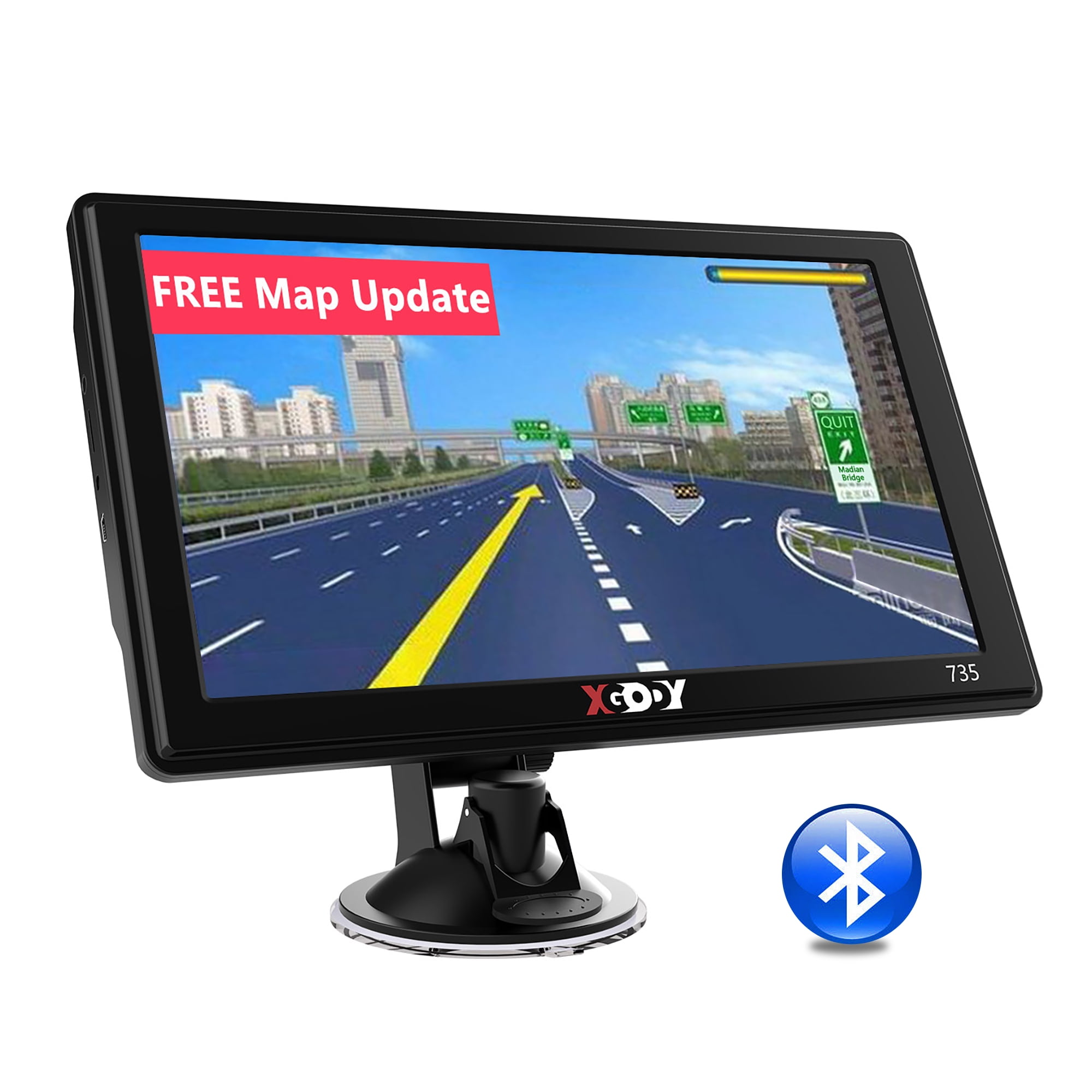XGODY 7 inch GPS Navigation for Car with Bluetooth Truck GPS for Car