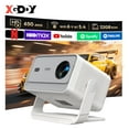 thumbnail image 1 of XGODY A6 Pro 1080P 650 ANSI Smart Projector with WiFi and Bluetooth, Auto Focus Aspect Ratio 16:9 for Outdoor Camping/Gaming, 1.3KG White, 1 Count., 1 of 12