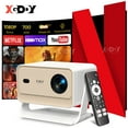 thumbnail image 1 of XGODY N6 Pro 1080P Netflix Licensed 700 ANSI Smart Projector with Wifi and Bluetooth,Aspect Ratio16:9 for Home Theater/Outdoor,1.3KG Light Gold,1Count, 1 of 19