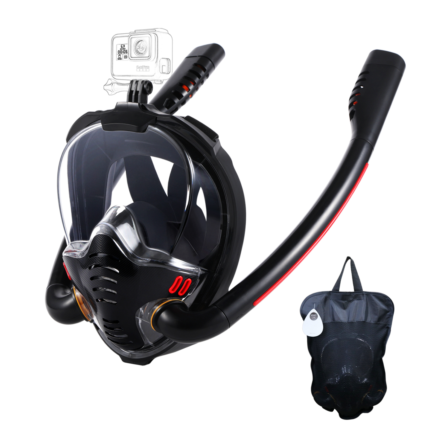 XGZHP1 Full Face Snorkel Mask - New Leak Proof 180 Degree Panoramic HD ...