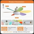 XGZHP3 Modern Remote Control Dimmable 20.5 Inch Ceiling Fan Light