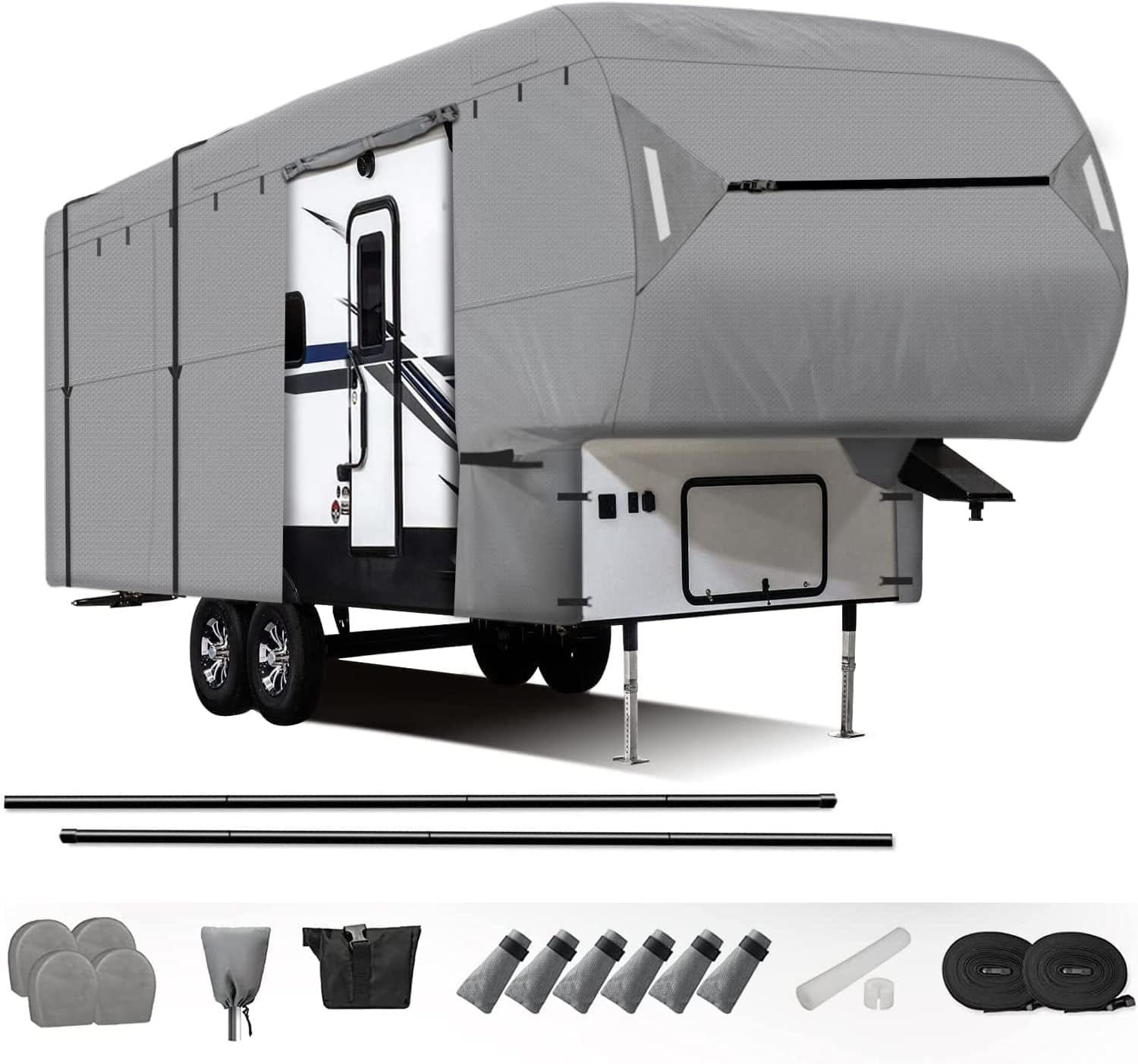 XGear 5th Wheel Cover RV Cover (33'37', Grey/W Kits)
