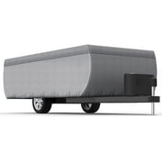 XGear Pop up Folding Camper Cover RV Trailer Fits RV 10'-12', Size: 143"L*85"W*43" H, Gray