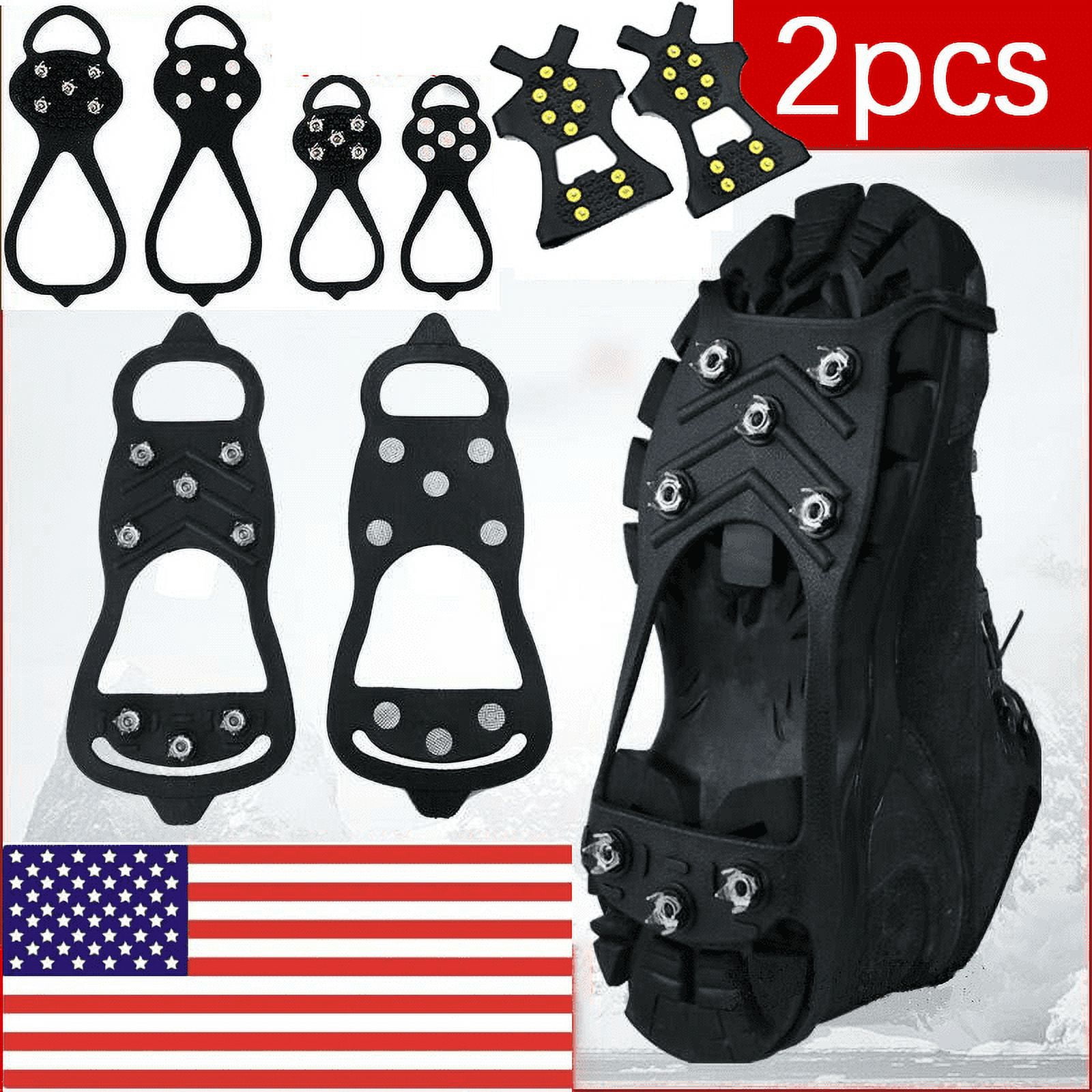 XGeek 2Pcs NonSlip Shoe Cover,Ice Snow Grippers,Over Shoe Boot